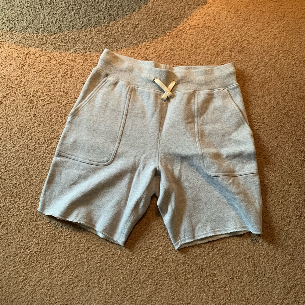 Vintage National Standards Light Grey Sweat Shorts Athletic Gym Style Bottoms